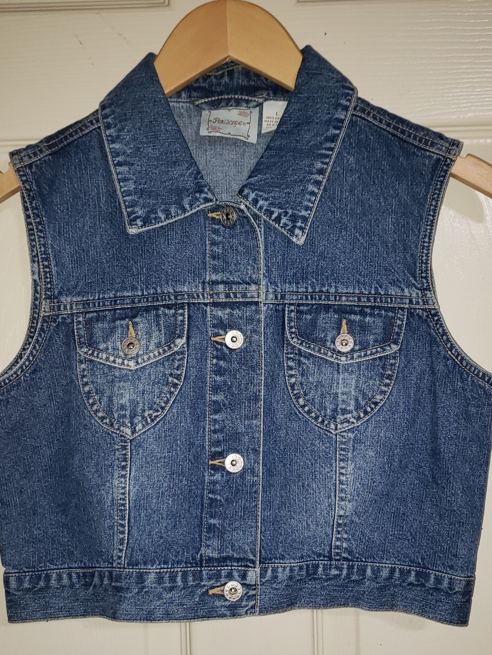 Periscope Classic Dark Blue Denim Y2K Vest